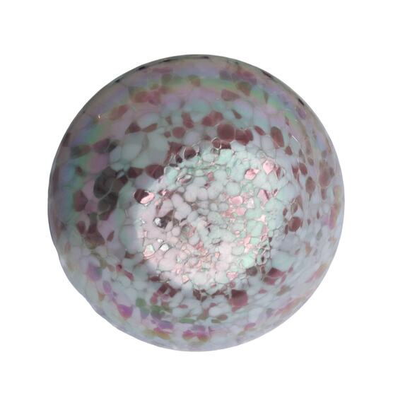 Small 3" Glass Vase Decor Iridescent Pink Multicolor Shimmer Feminine Desk - Picture 5 of 6